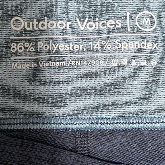 Outdoor Voices Springs Color Block Leggings M Blue Workout Run - Picture 8 of 8